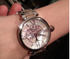 Customer picture of Thomas Sabo Dames glam en soul karma horloge rosé goud en zilver WA0315-272-213-38